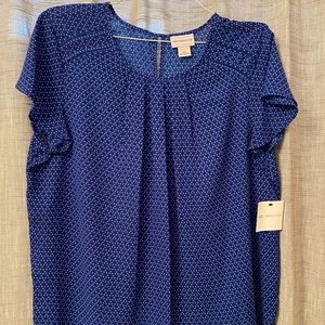 NWT royal blue Liz Claiborne XXL blouse